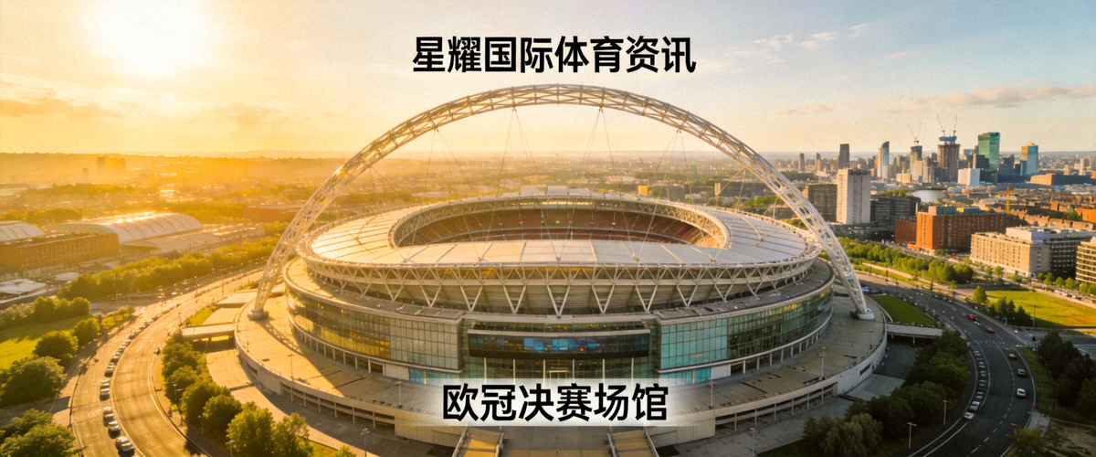 星耀国际体育资讯 - 欧冠决赛场馆温布利大球场的外部全景图